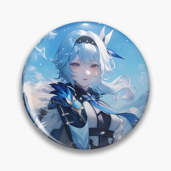 Item preview, Eula Genshin Impact Frost Blue Snow Mountain Elegance designed and sold by Tokyonomad.