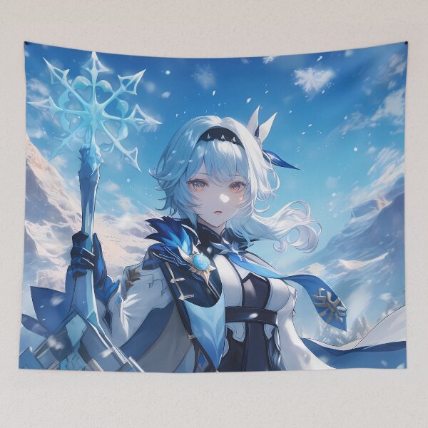 Item preview, Eula Genshin Impact Frost Blue Snow Mountain Elegance designed and sold by Tokyonomad.
