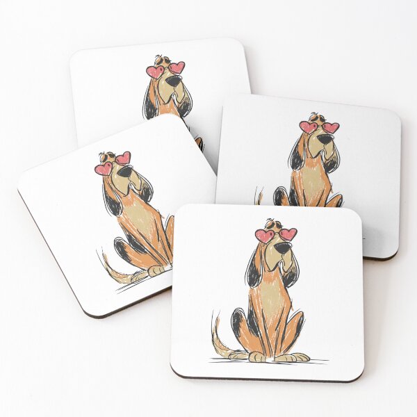 Item preview, Cute bloodhound wearing heart glasses designed and sold by MendaciousMina.