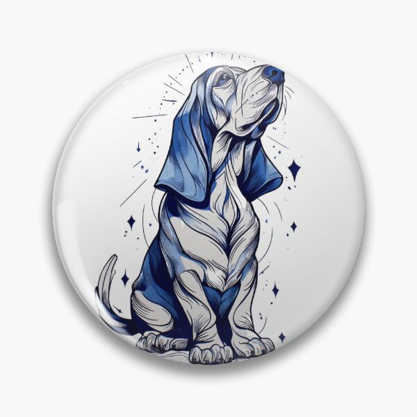 Item preview, Blue line bloodhound designed and sold by MendaciousMina.
