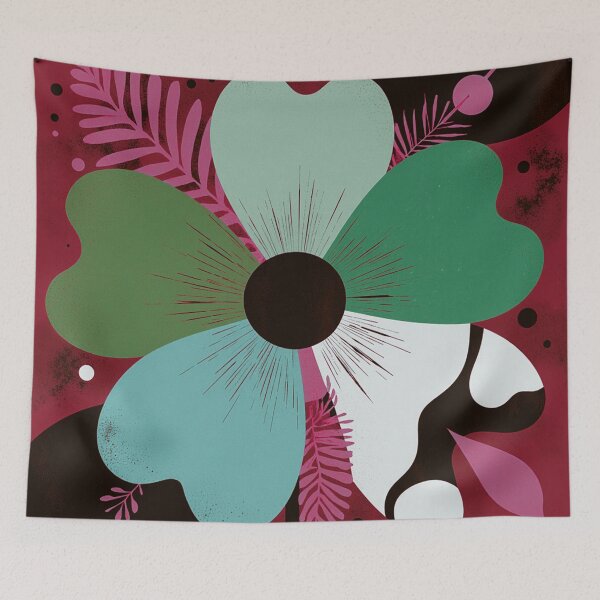 Item preview, Bold Art Deco Floral – Vibrant Modern Flower Design designed and sold by joycrysstudio.