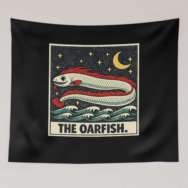 Item preview, The Oarfish Tarot Card Crescent Moon Celestial Stars designed and sold by BHMARTS.