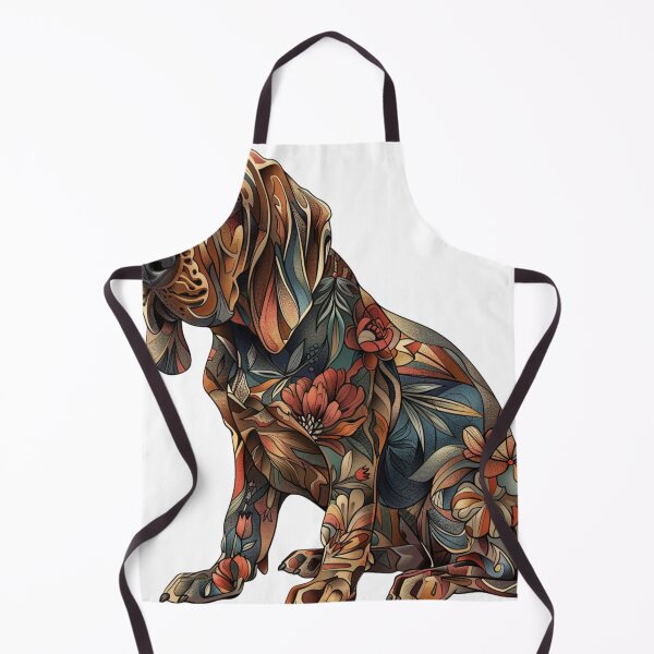 Item preview, Bloodhound with flowers designed and sold by MendaciousMina.