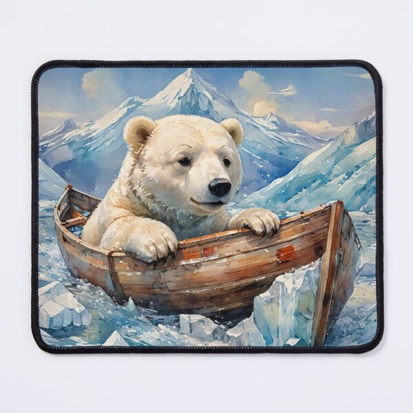 Item preview, Polar Bear Arctic Wooden Boat Series designed and sold by KiwiArtistDK.