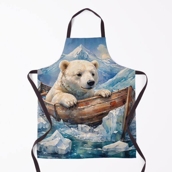 Item preview, Polar Bear Arctic Wooden Boat Series designed and sold by KiwiArtistDK.