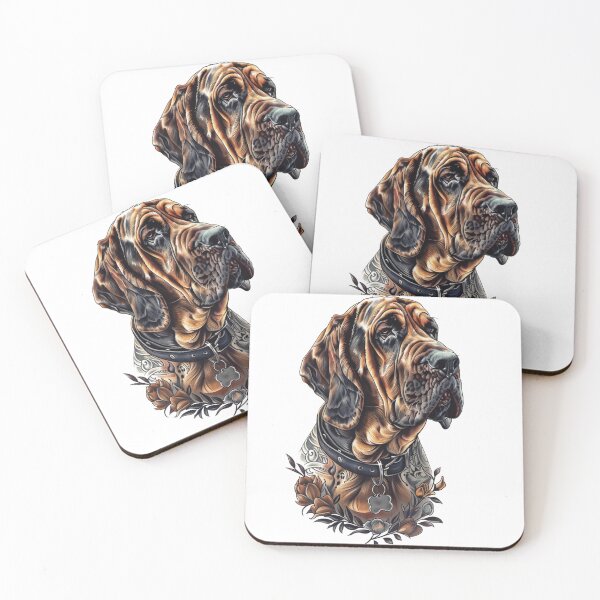 Item preview, Bloodhound with flowers designed and sold by MendaciousMina.