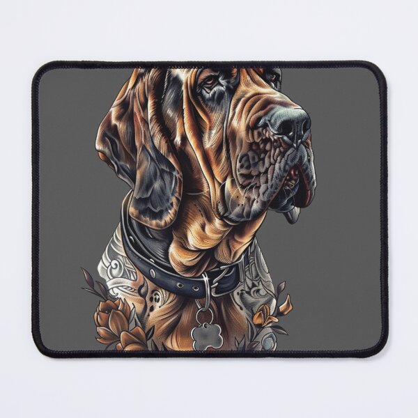 Item preview, Bloodhound with flowers designed and sold by MendaciousMina.