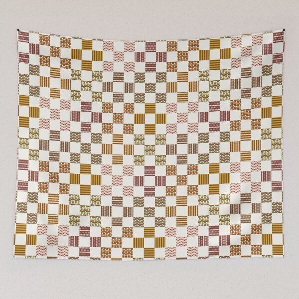 Item preview, Cheater quilt 9 patch Americana traditional fall tones designed and sold by FrancesPoff.