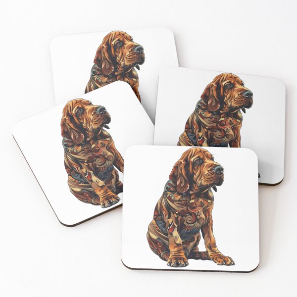 Item preview, Bloodhound with flowers designed and sold by MendaciousMina.