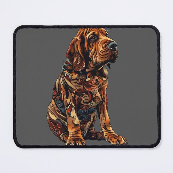 Item preview, Bloodhound with flowers designed and sold by MendaciousMina.