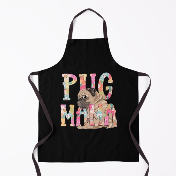 Item preview, Fawn Pug Mama with Floral Lettering designed and sold by Muggzley.