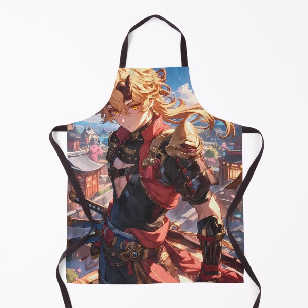 Item preview, Thoma Genshin Impact Inazuma Hero Sunset City Vibes designed and sold by Tokyonomad.