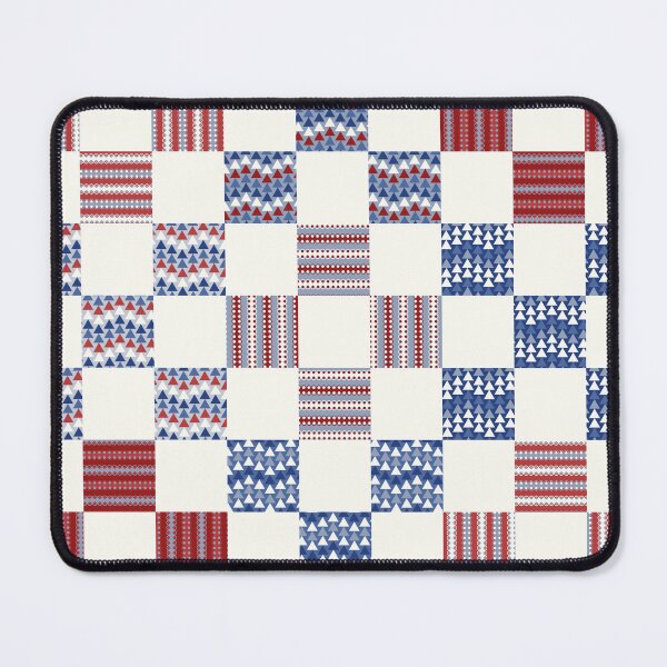 Item preview, Cheater quilt 9 patch Americana red blue white designed and sold by FrancesPoff.