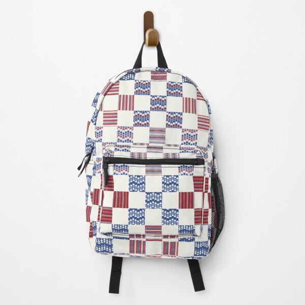 Item preview, Cheater quilt 9 patch Americana red blue white designed and sold by FrancesPoff.