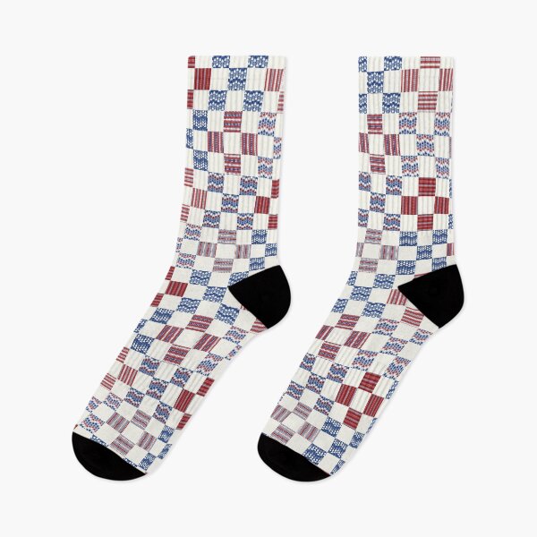 Item preview, Cheater quilt 9 patch Americana red blue white designed and sold by FrancesPoff.