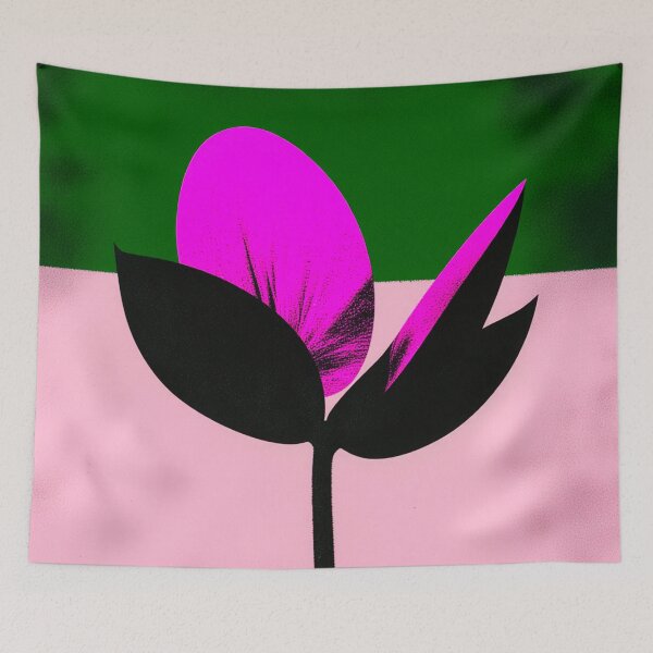Item preview, Minimal Art Deco Floral – Bold Pink Botanical Design designed and sold by joycrysstudio.