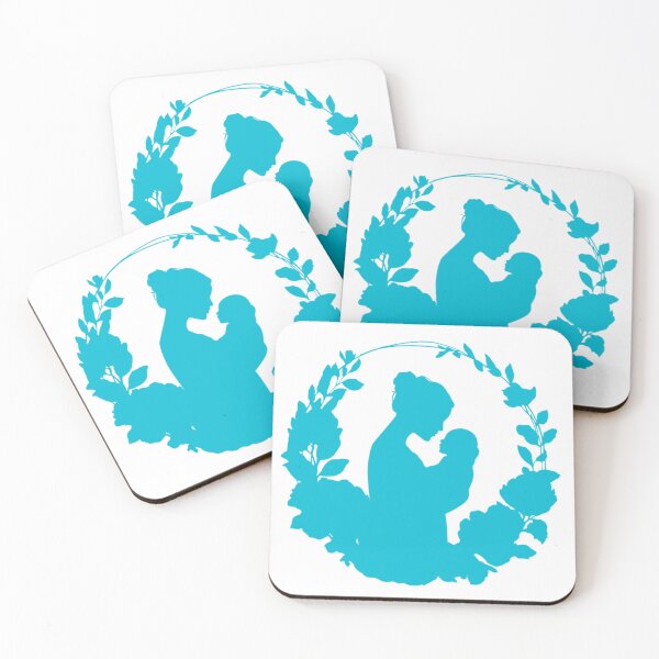 Item preview, Mother and Baby Silhouette Floral Wreath Maternity Love designed and sold by BigStar-Cart.