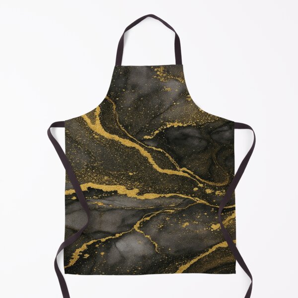 Item preview, Luxurious Midnight Glow - Black and Gold Marble Abstract Art designed and sold by MakarenaCreate.