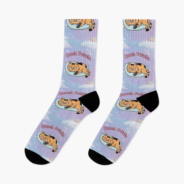 Item preview, Couch Potato Lazy Cat Cartoon designed and sold by Taridesign.