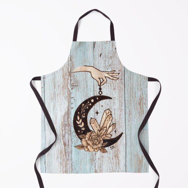 Item preview, Crescent Moon Rose Crystals Woodburn Blue designed and sold by MoodyMuseArt.