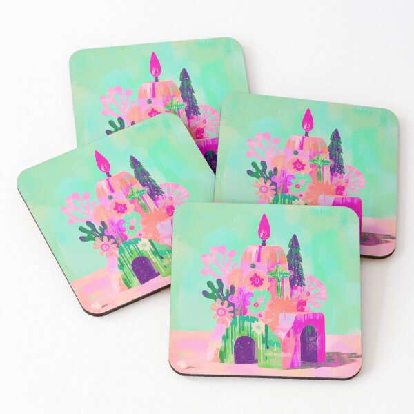 Item preview, Whimsical Floral House – Vibrant Art Deco Inspired Design designed and sold by joycrysstudio.