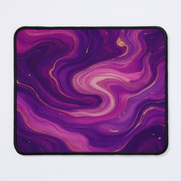 Item preview, Royal Purple and Gold Marble Liquid Swirl Abstract Art designed and sold by MakarenaCreate.