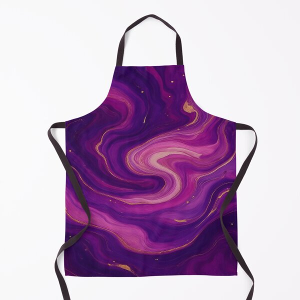 Item preview, Royal Purple and Gold Marble Liquid Swirl Abstract Art designed and sold by MakarenaCreate.
