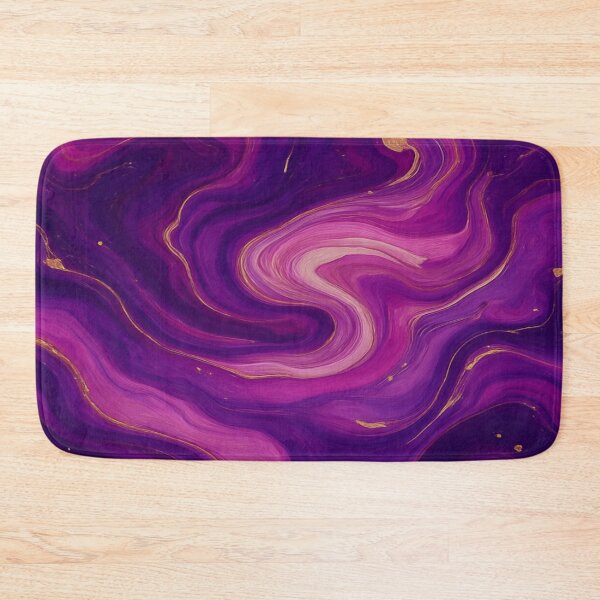 Item preview, Royal Purple and Gold Marble Liquid Swirl Abstract Art designed and sold by MakarenaCreate.