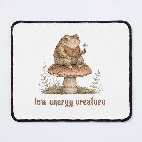 Item preview, Melancholy Toad Sticker Low Energy Creature Emotionally Delicate Cottagecore Forest Animal designed and sold by DropsOfDopamine.