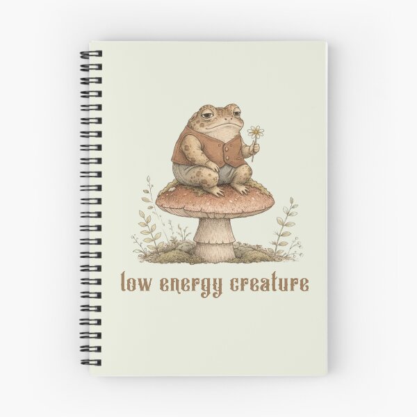 Item preview, Melancholy Toad Sticker Low Energy Creature Emotionally Delicate Cottagecore Forest Animal designed and sold by DropsOfDopamine.