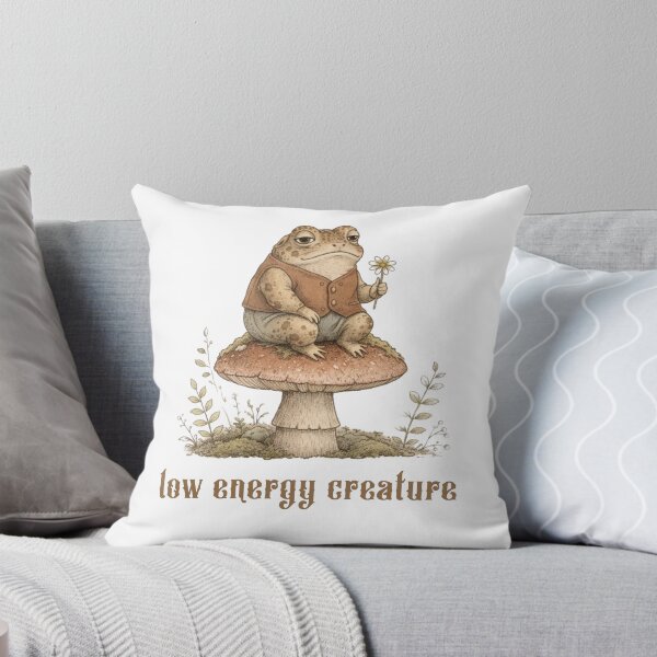 Item preview, Melancholy Toad Sticker Low Energy Creature Emotionally Delicate Cottagecore Forest Animal designed and sold by DropsOfDopamine.
