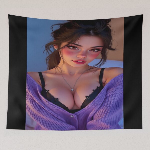 Item preview, Anya in Lavender | Sultry Sweater Pretty Girl Art designed and sold by KasaHunterHarem.