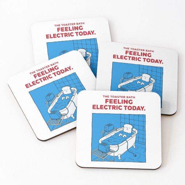 Item preview, Feeling Electric Today - Toaster Bath Bread Pun  designed and sold by MotionBanana Art.