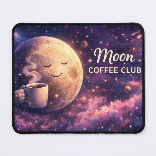 Item preview, Moon Coffee Club Cute Cosmic Coffee Galaxy Art designed and sold by CLOUTKULT.