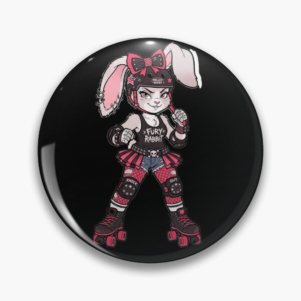Item preview, Fury Rabbit – Punk Roller Derby Bunny – Cute but Dangerous Skater designed and sold by Golden Chaos.