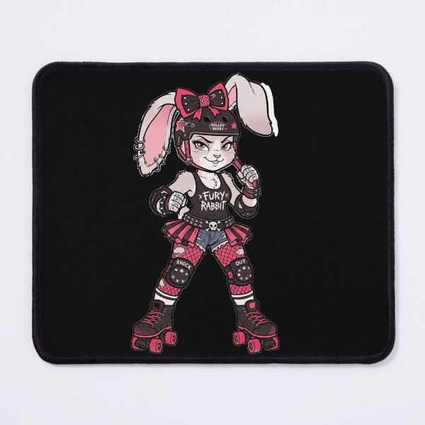 Item preview, Fury Rabbit – Punk Roller Derby Bunny – Cute but Dangerous Skater designed and sold by Golden Chaos.
