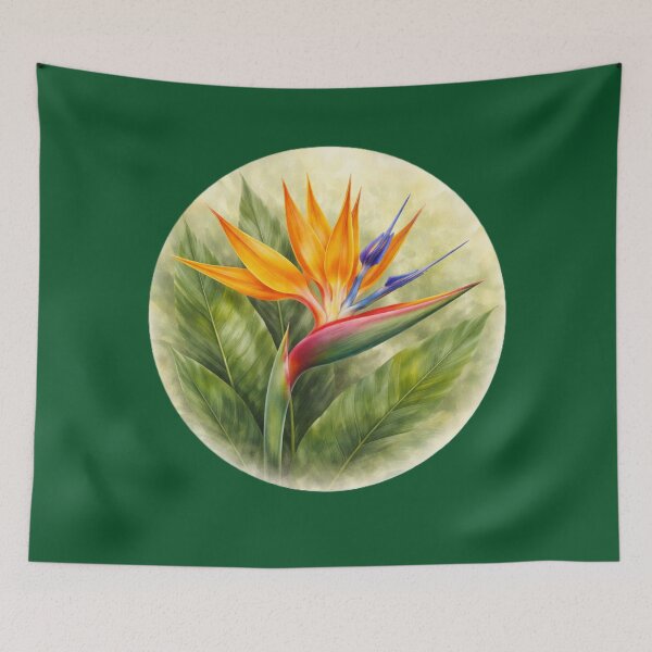 Item preview, Bird of Paradise Splendor – Tropical Exotic Bloom Circle Design designed and sold by TheJoyfulPen.