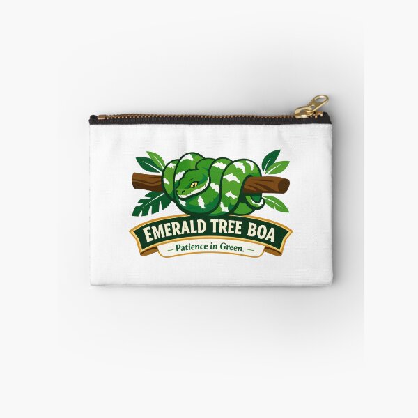 Item preview, Emerald Tree Boa Coiled Jungle Snake Art designed and sold by WildlifeInc.