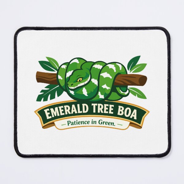 Item preview, Emerald Tree Boa Coiled Jungle Snake Art designed and sold by WildlifeInc.