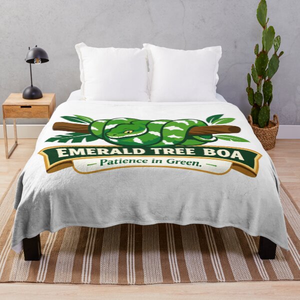 Item preview, Emerald Tree Boa Coiled Jungle Snake Art designed and sold by WildlifeInc.