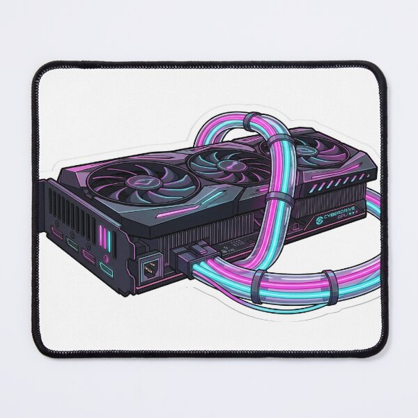 Item preview, Cyberpunk Neon GPU - High FPS Gaming Sticker designed and sold by Elefa30.