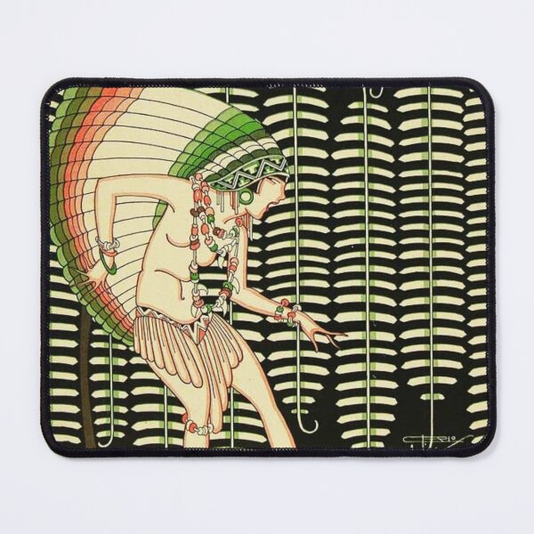 Item preview, Art Deco Illustration Exotic Dancer Jungle Vintage Art Lovers designed and sold by RickE.