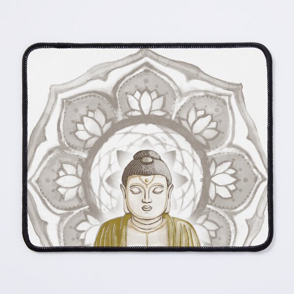 Item preview, Buddha Padma Watercolor - Fawn Earth Ochre - Earth Halo designed and sold by Irene Estelle.