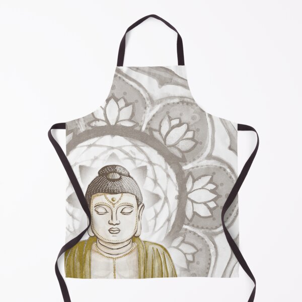 Item preview, Buddha Padma Watercolor - Fawn Earth Ochre - Earth Halo designed and sold by Irene Estelle.