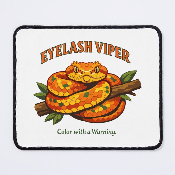 Item preview, Eyelash Viper Warning Colors Coiled Predator designed and sold by WildlifeInc.