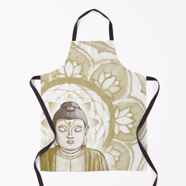 Item preview, Buddha Padma Watercolor - Fawn Earth Ochre - Ochre Halo designed and sold by Irene Estelle.