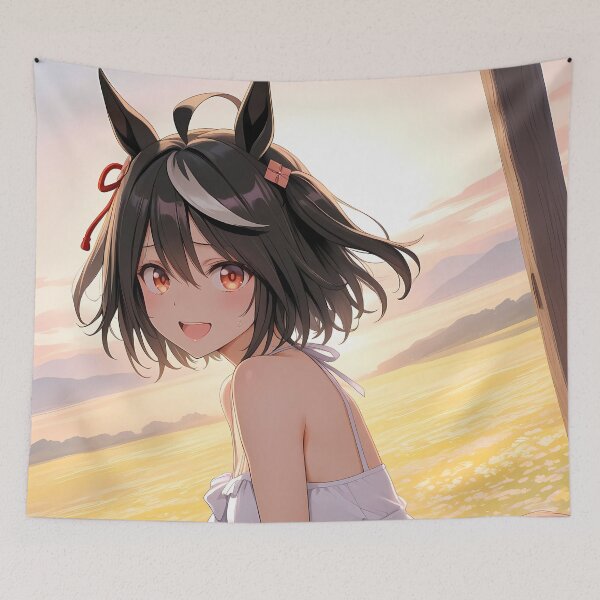Item preview, Kitasan Black Uma Musume Golden Field Sunset Calm designed and sold by Tokyonomad.