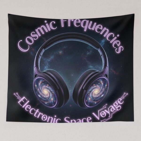 Item preview, Cosmic Frequencies – Space Music Headphone Design designed and sold by WAKYSHOP.