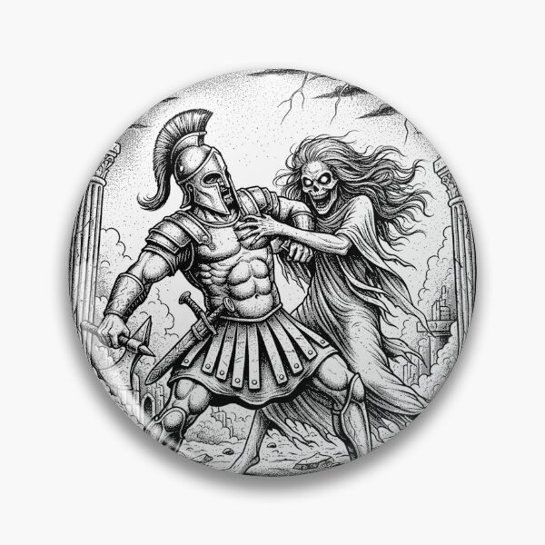 Item preview, Ancient Gladiator Fighting Death Spirit Dark Mythology Battle designed and sold by Darkness Hole.