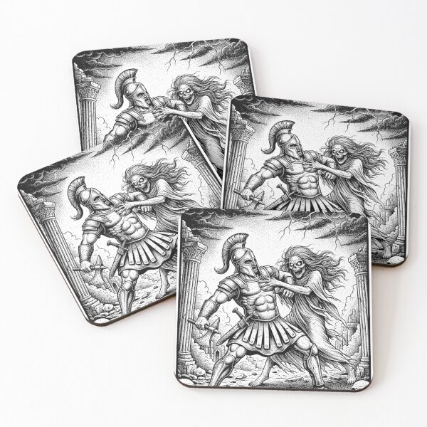 Item preview, Ancient Gladiator Fighting Death Spirit Dark Mythology Battle designed and sold by Darkness Hole.
